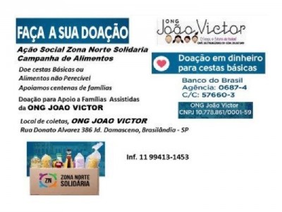 Arrecadação - ONG João Victor